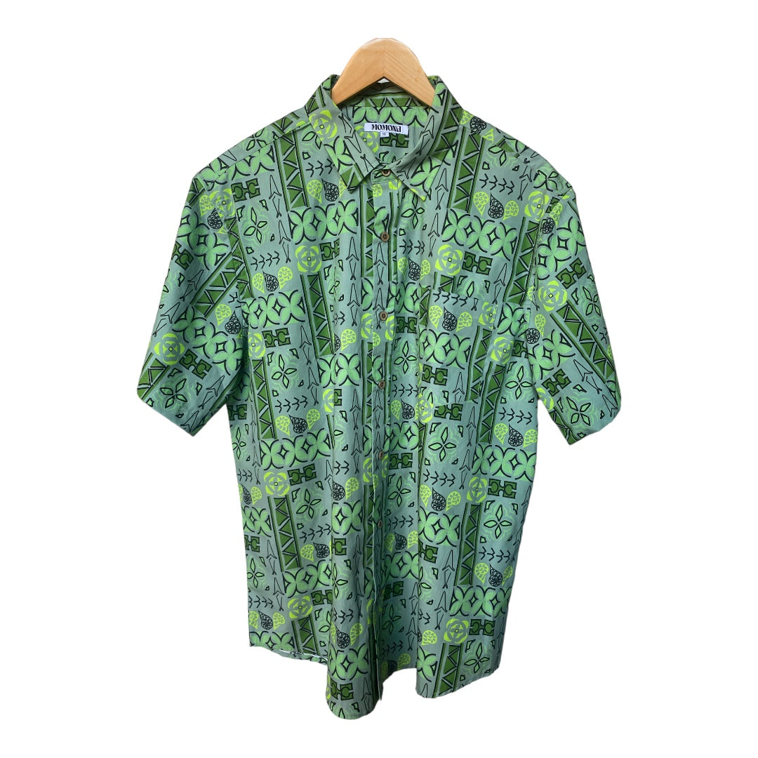 Yasawa Cap Sleeves Swim Top in Green Print